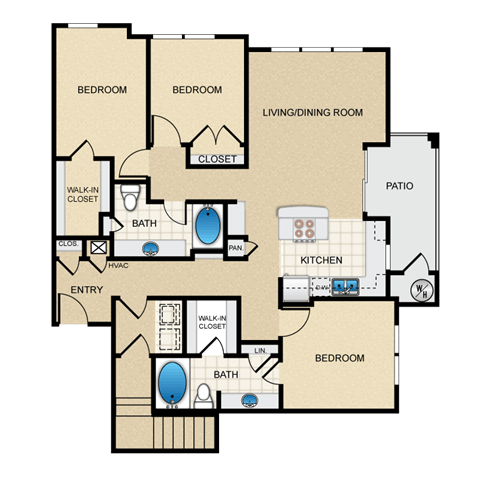 H3G Floor Plan at Berkshire Aspen Grove, Littleton